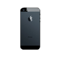 Apple iPhone 5s in space gray color showing the front screen and Touch ID home button on white background