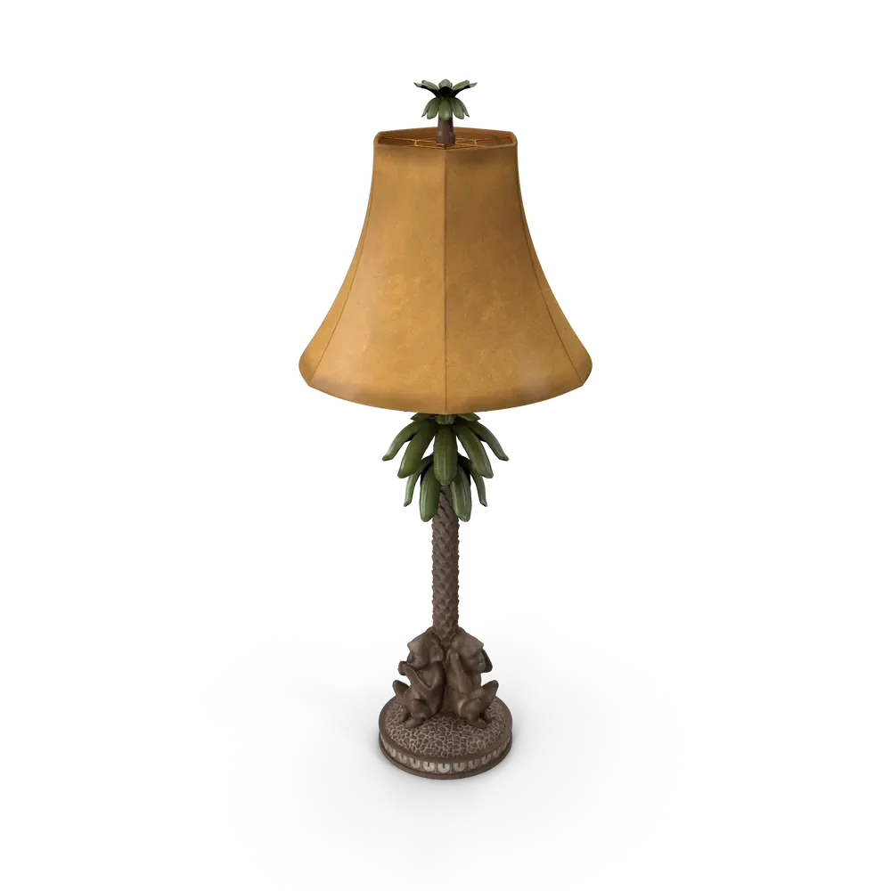 Modern table lamp with a clean design placed on a wooden side table in a cozy living room setting