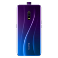 Realme X smartphone front and back view showing full-screen AMOLED display and gradient finish
