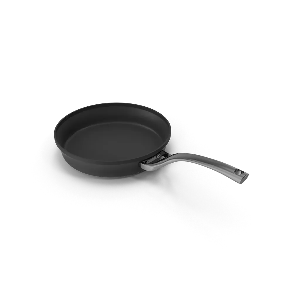 Versatile non-stick frying pan with ergonomic handle on a clean kitchen countertop