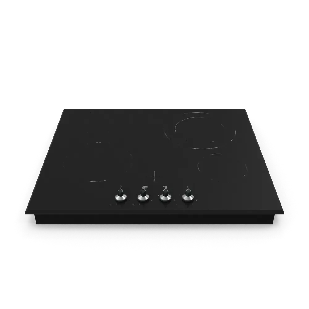 Portable electric stove with single burner on a clean kitchen countertop