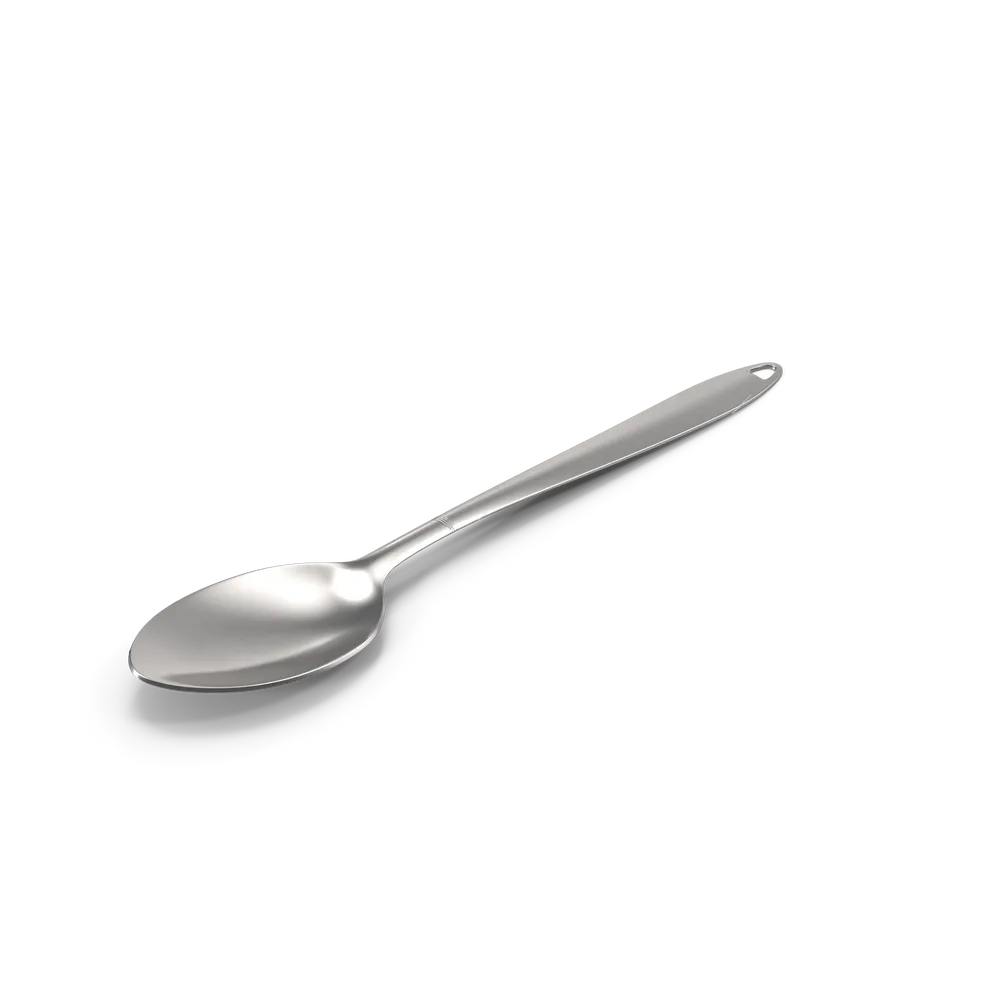 Ergonomic kitchen spoon with durable construction displayed on a clean wooden surface