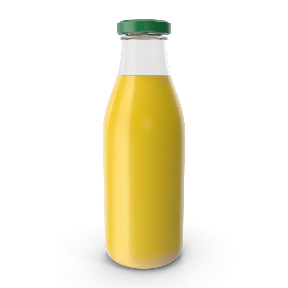Glass of fresh fruit juice with sliced fruits on a bright, clean background