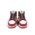 Nike Air Jordan 1 High OG Red and Black leather sneaker side profile view