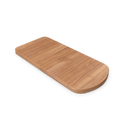 Durable rectangular chopping board on a kitchen counter with fresh vegetables ready for cutting