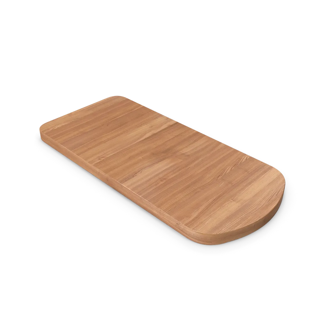 Durable rectangular chopping board on a kitchen counter with fresh vegetables ready for cutting
