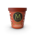 Scoop of creamy ice cream in a waffle cone with a smooth, rich texture