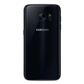 Samsung Galaxy S7 flagship smartphone showing front display and sleek black rear panel on a clean white background