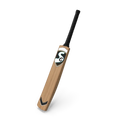 Premium wooden cricket bat with traditional blade and handle grip on a white background