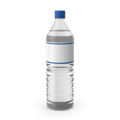 Clear sealed bottle of pure refreshing drinking water on a clean white background