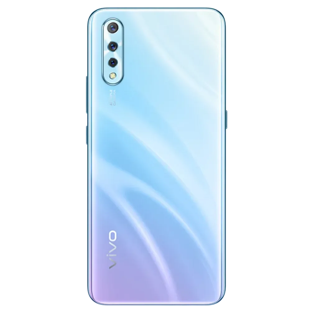 Vivo S1 mid-range smartphone with gradient back design and full-screen display shown from front and rear