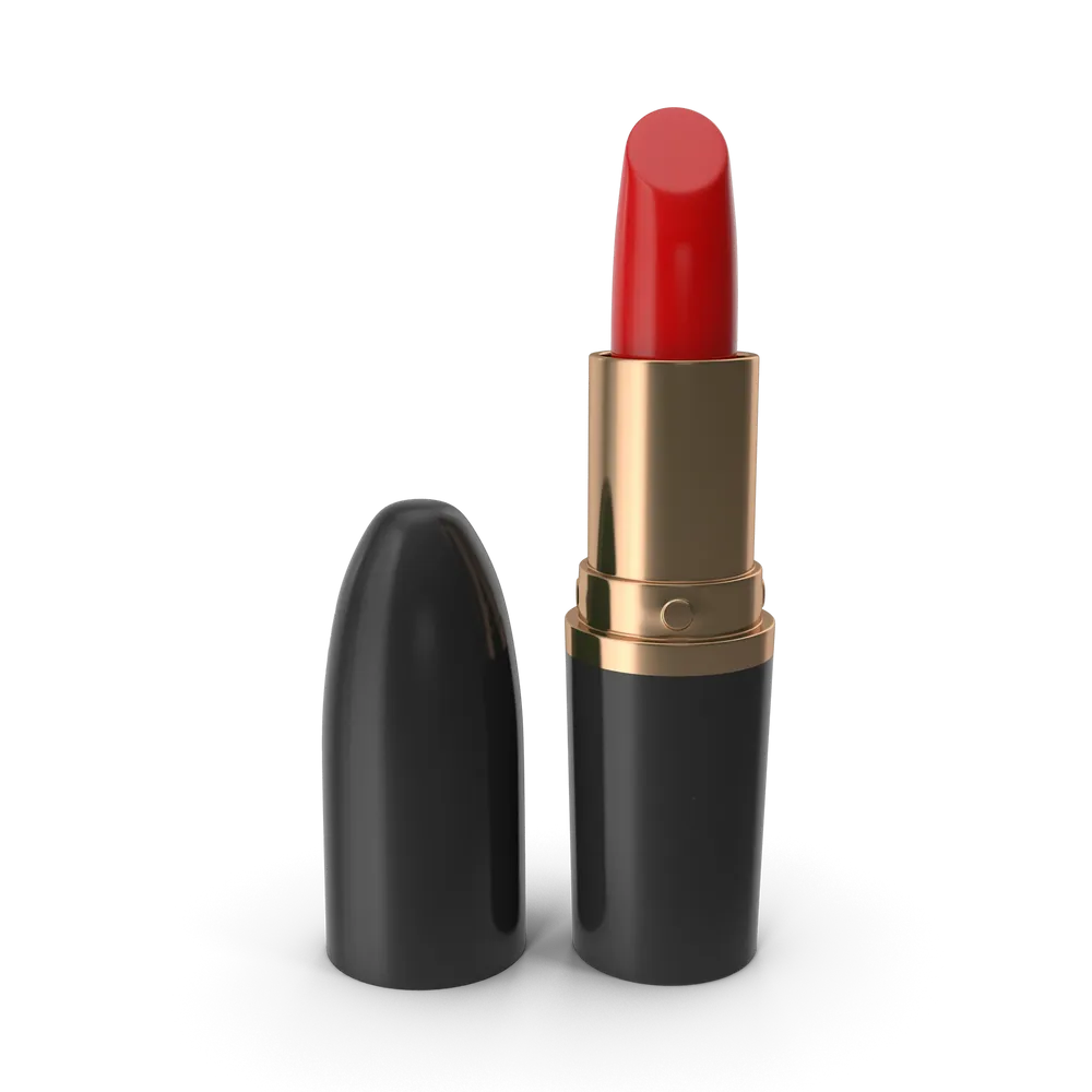Classic red lipstick bullet with creamy pigmented formula standing upright against a neutral background