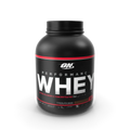 Nutrient-packed protein powder in a sealed container with a measuring scoop resting on top