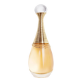 Dior J'adore gold perfume bottle with floral fragrance on a white background