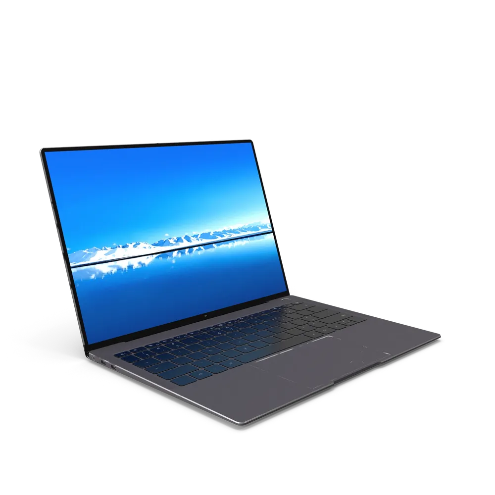 Side profile view of the Huawei MateBook X Pro ultra-thin laptop highlighting its premium metal build