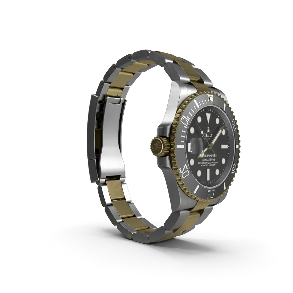 Close-up of Rolex Submariner bezel and luminescent dial showcasing Swiss craftsmanship