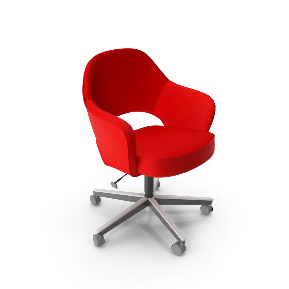 Side view of Knoll Saarinen ergonomic conference chair showcasing its timeless modern silhouette