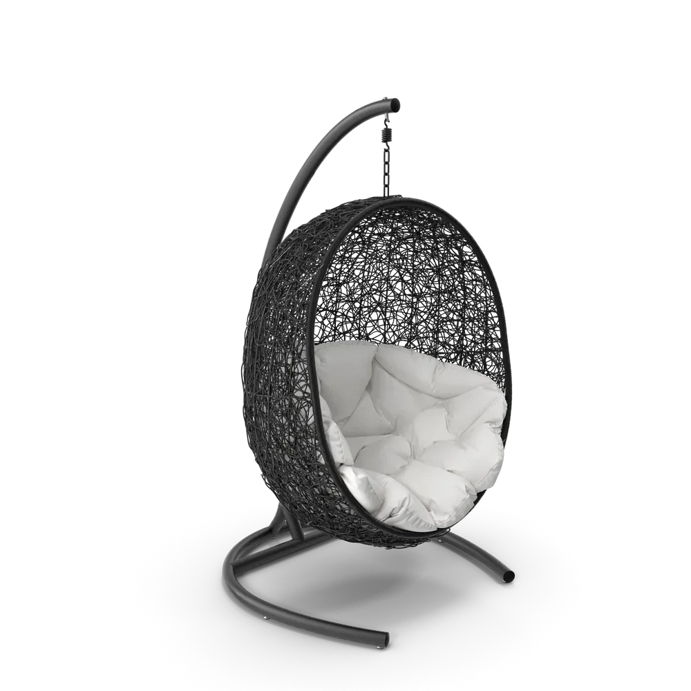 Elegant decoration swing accent piece hanging near a bright window as a charming home decor display