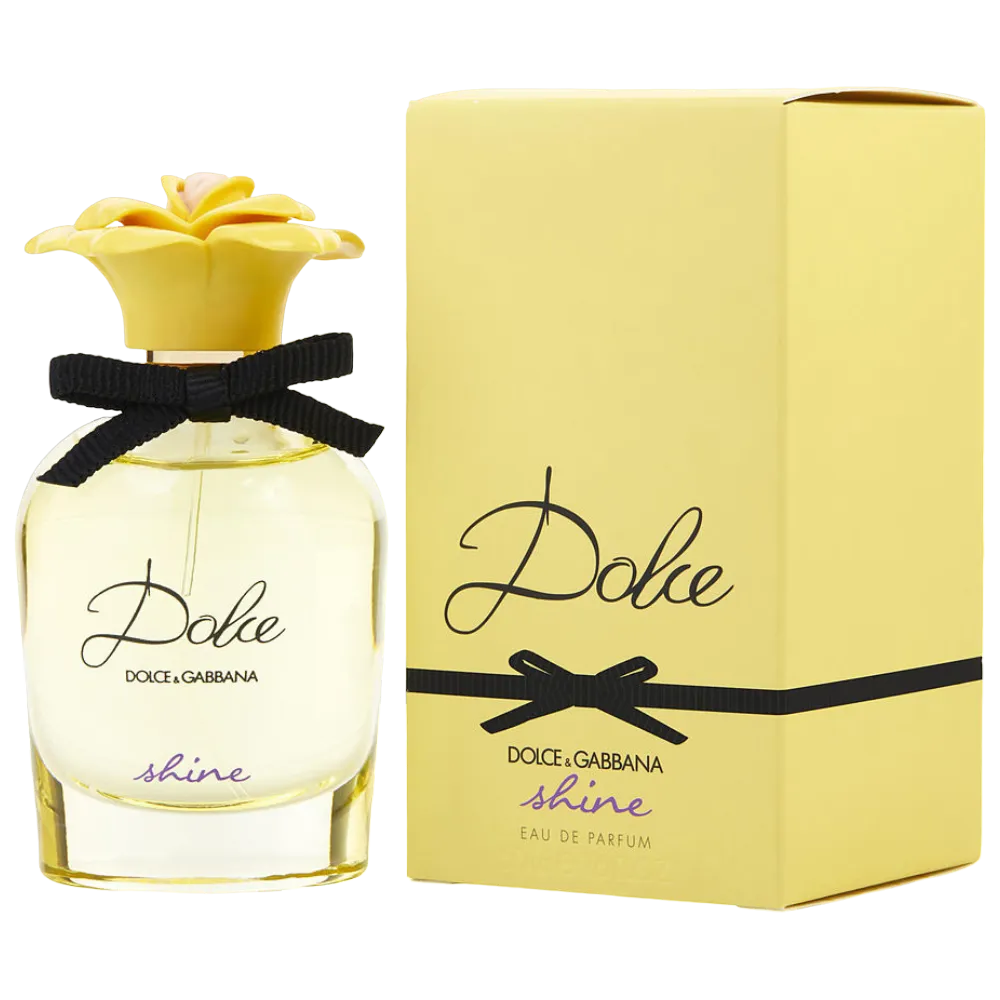 Close-up of Dolce Shine Dolce & Gabbana perfume bottle showcasing its vibrant and feminine bottle design