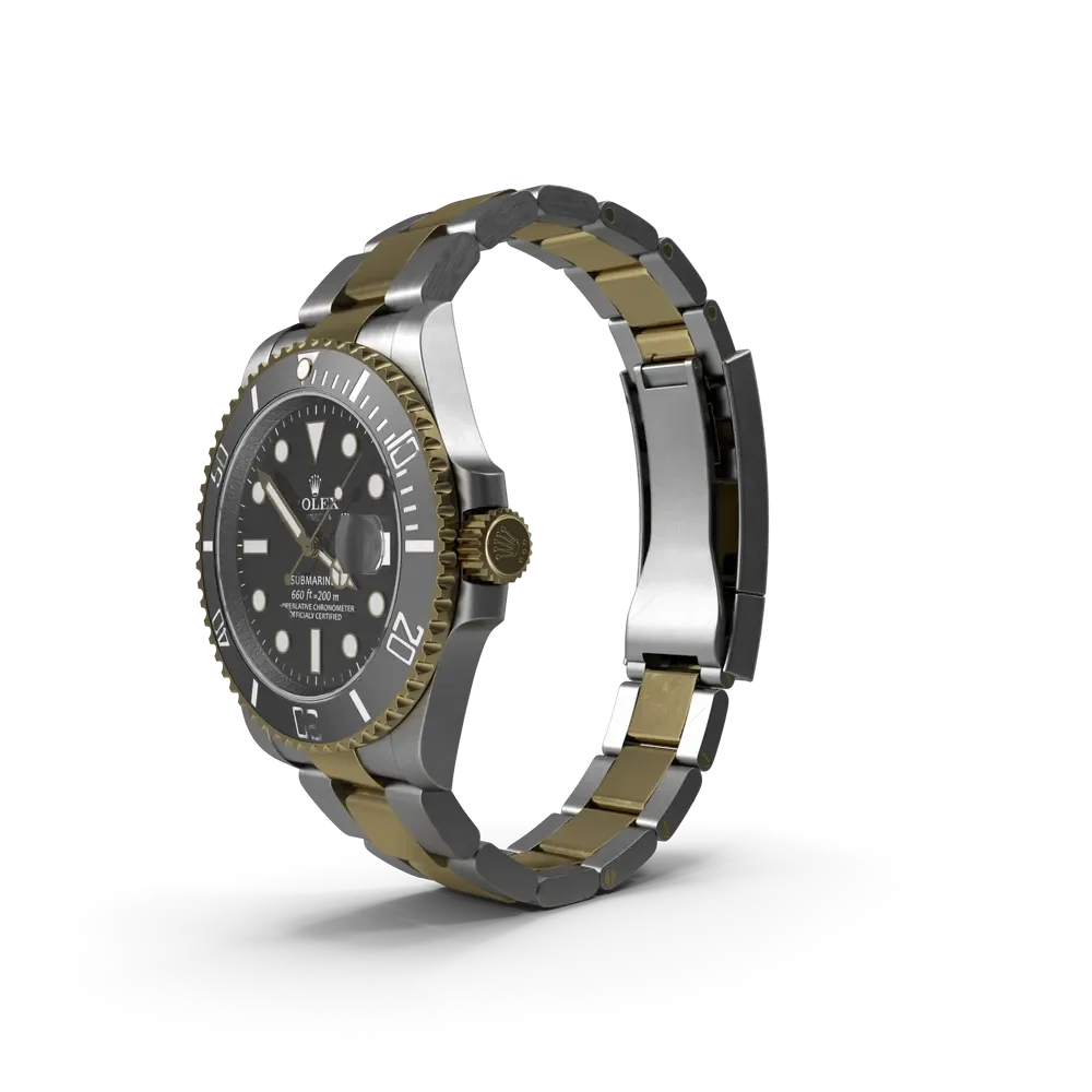 Rolex Submariner watch worn on wrist against dark background highlighting iconic design